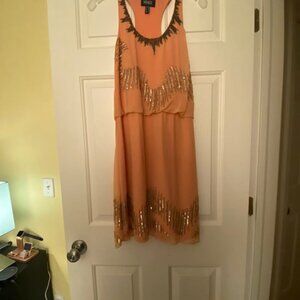 Adrianna Papell Coral Sequin Dress